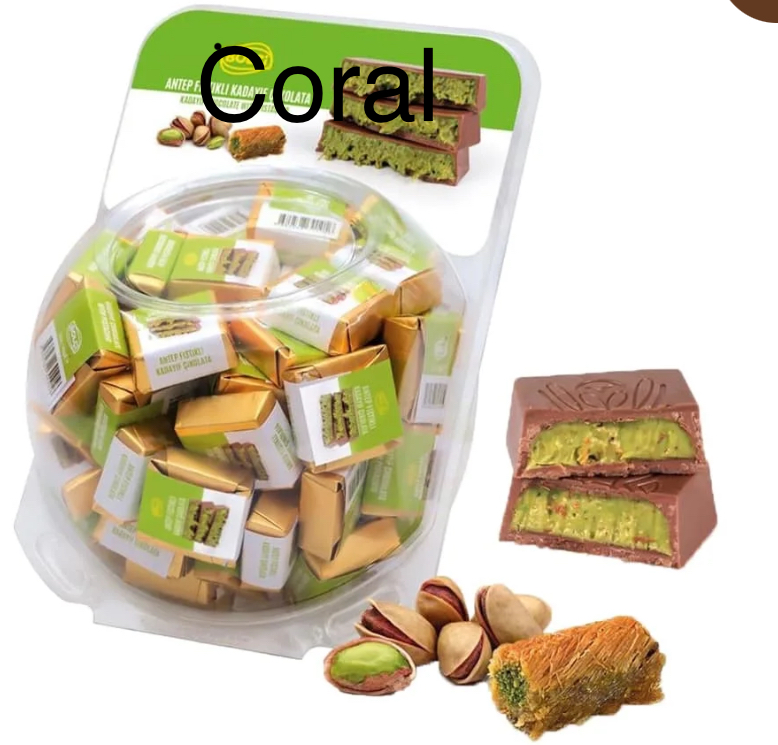 Dubai Kunafa Chocolate Coral (120 x 14gms)